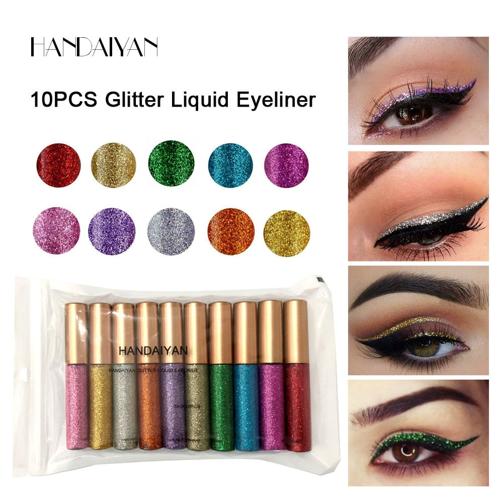 HANDAIYAN Colorful Waterproof Glitter Eye Liner Pen