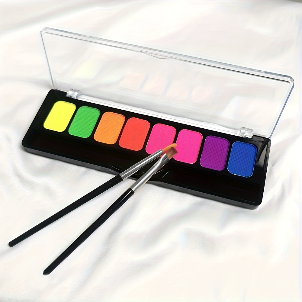 8-Color Water-Soluble Makeup Palette for Halloween