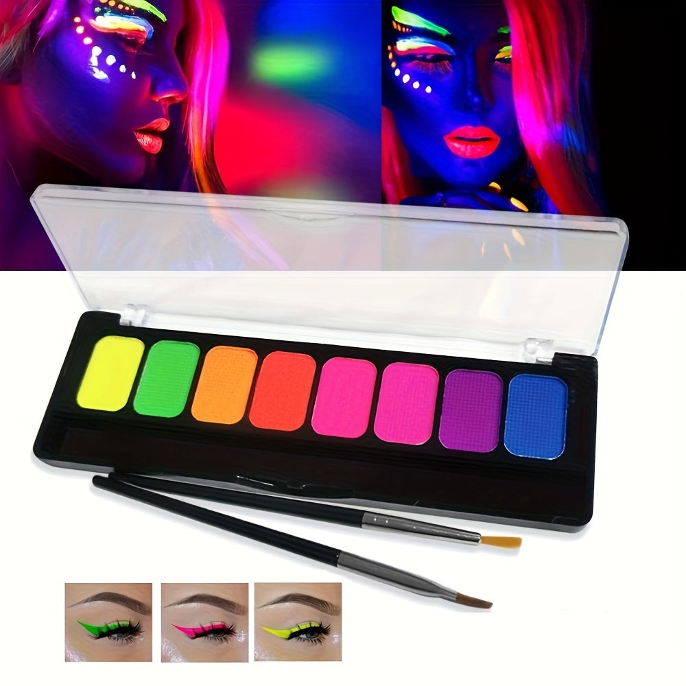 8-Color Water-Soluble Makeup Palette for Halloween