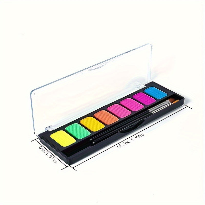 8-Color Water-Soluble Makeup Palette for Halloween