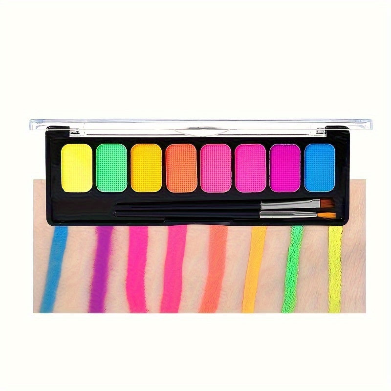 8-Color Water-Soluble Makeup Palette for Halloween