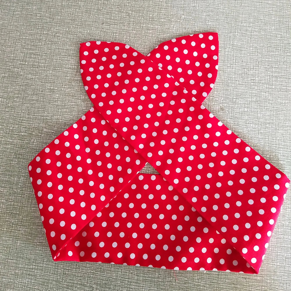 Retro Women Vintage 50s Red Polka Dots Headband