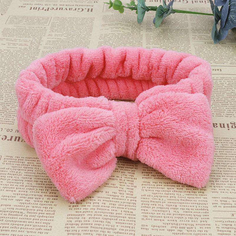 Coral Fleece Soft Elastic Hairbands SPA Bath Shower