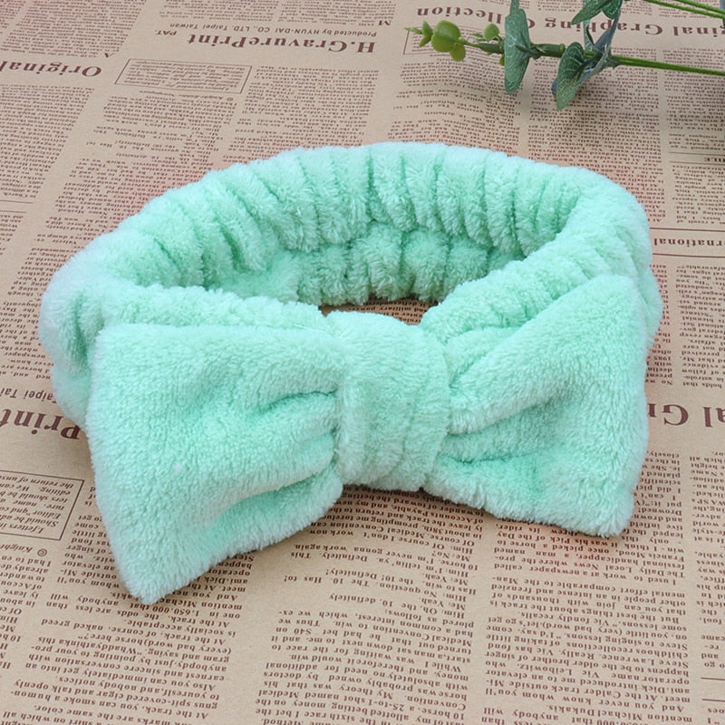 Coral Fleece Soft Elastic Hairbands SPA Bath Shower