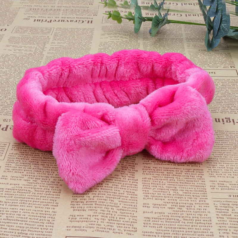 Coral Fleece Soft Elastic Hairbands SPA Bath Shower