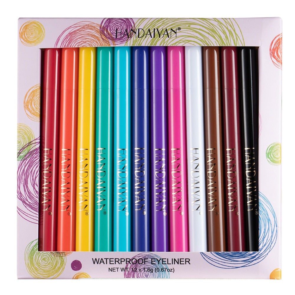 HANDAIYAN Matte Liquid Rainbow Eyeliner Makeup Waterproof