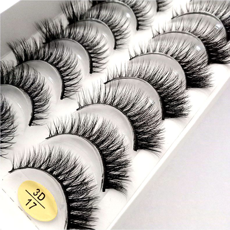 10 Pairs Natural False Mink Lashes Extension