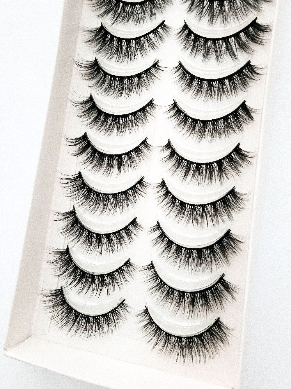 10 Pairs Natural False Mink Lashes Extension