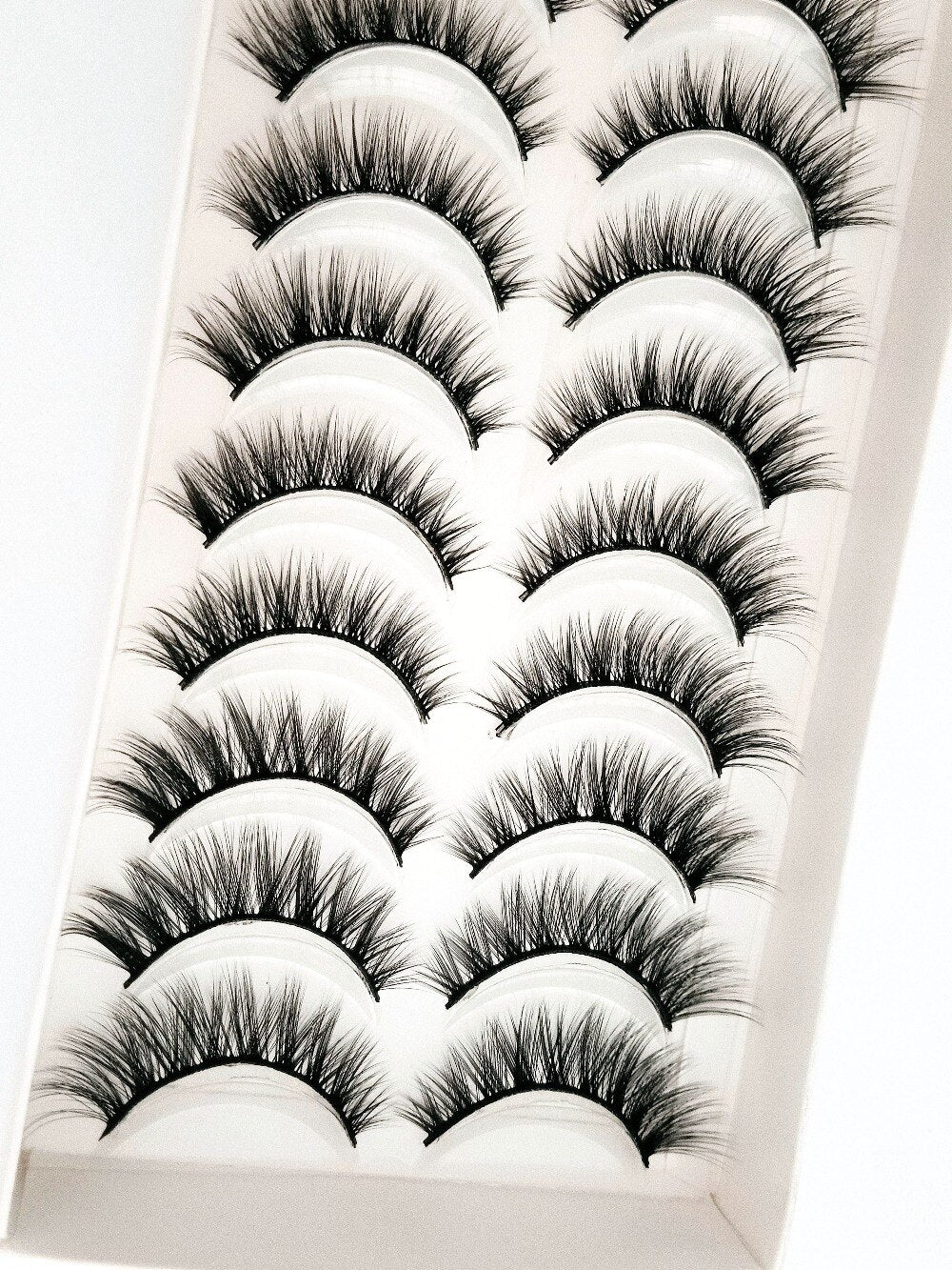 10 Pairs Natural False Mink Lashes Extension