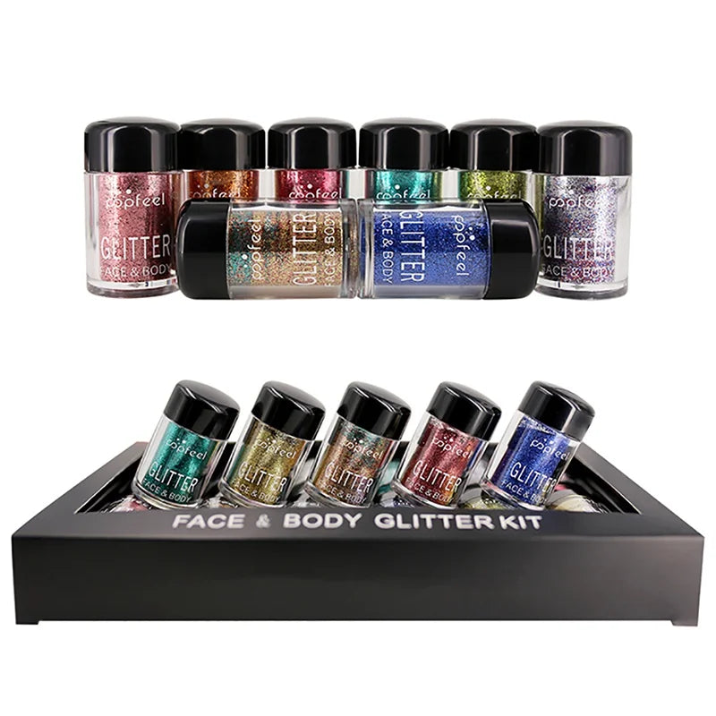 Pop Feel 12 Pcs/set Glitter Eyeshadow Makeup