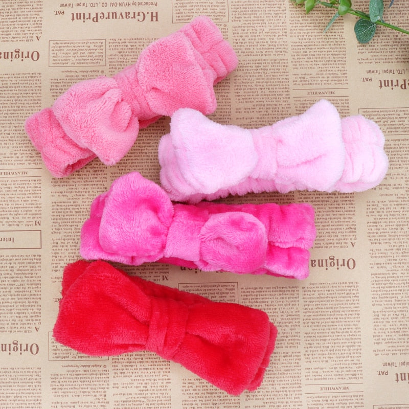 Coral Fleece Soft Elastic Hairbands SPA Bath Shower