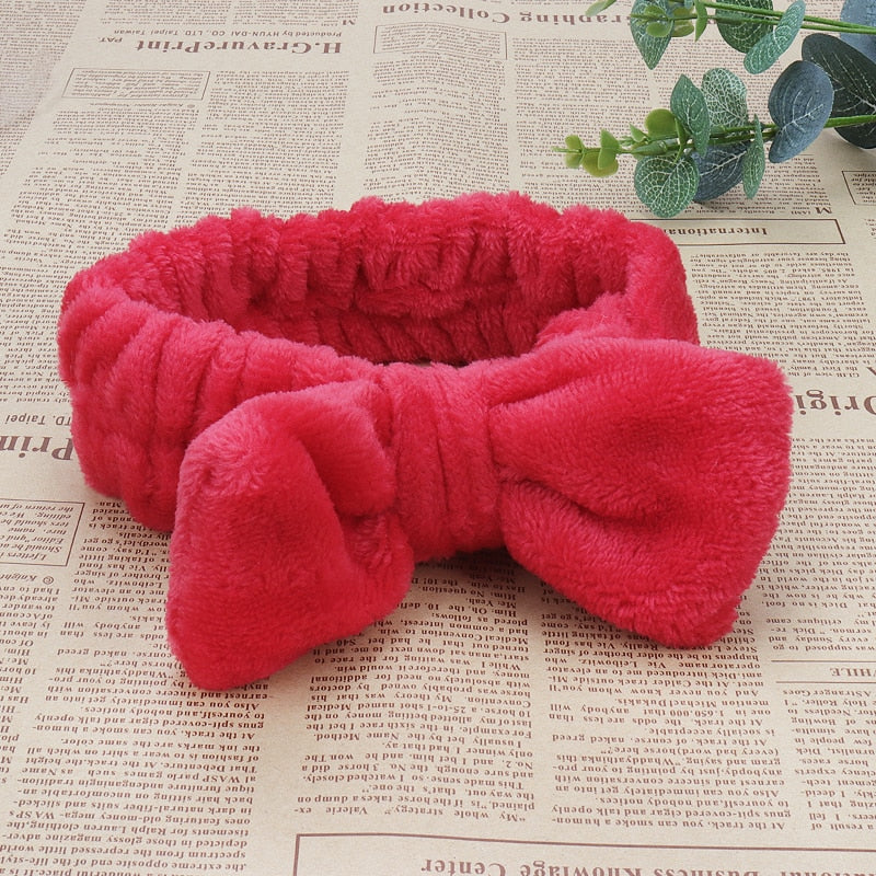 Coral Fleece Soft Elastic Hairbands SPA Bath Shower