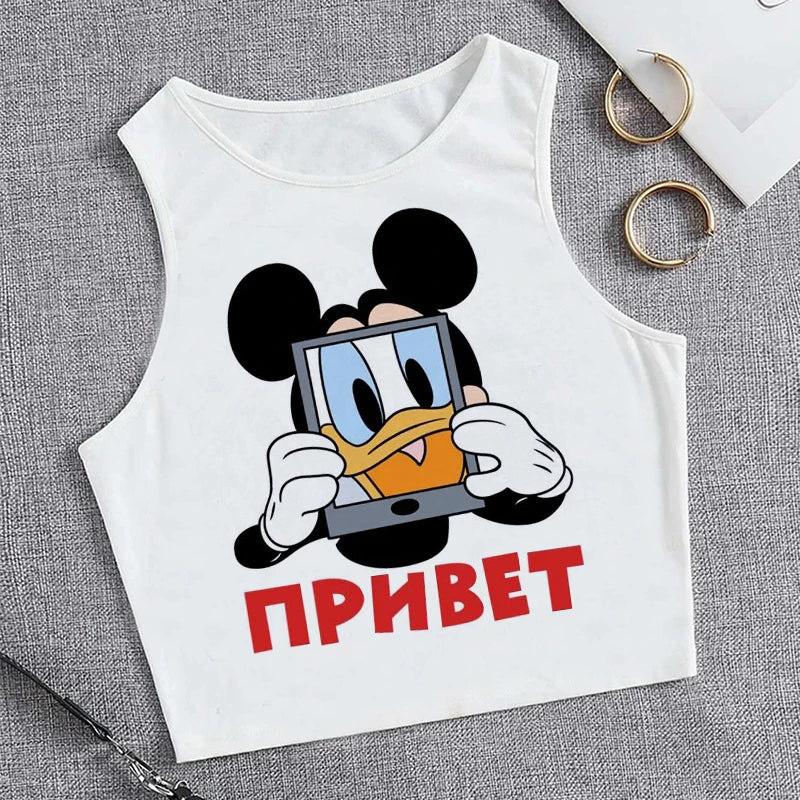 90s Disney Crop Top T-shirt Women