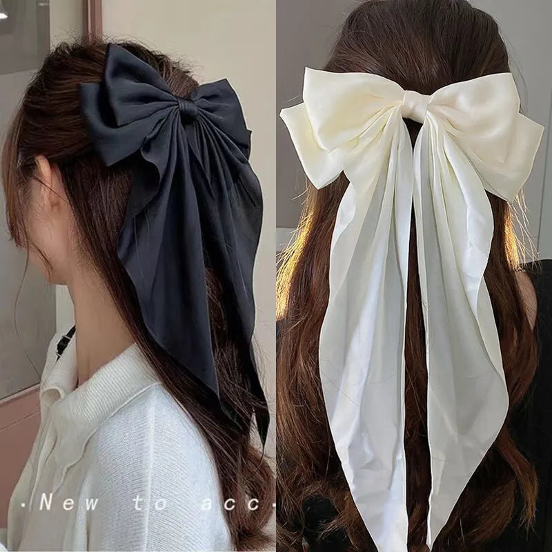 Chiffon Bow Hair Clip Women Large Bowknot