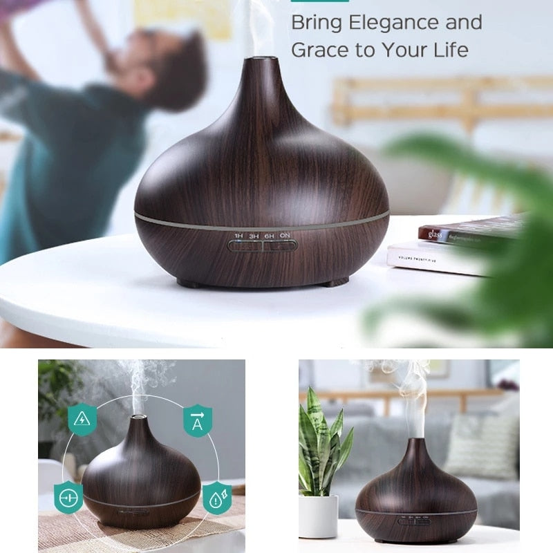 550ML Electric Aroma Diffuser Essential Oil Diffuser Air Humidifier