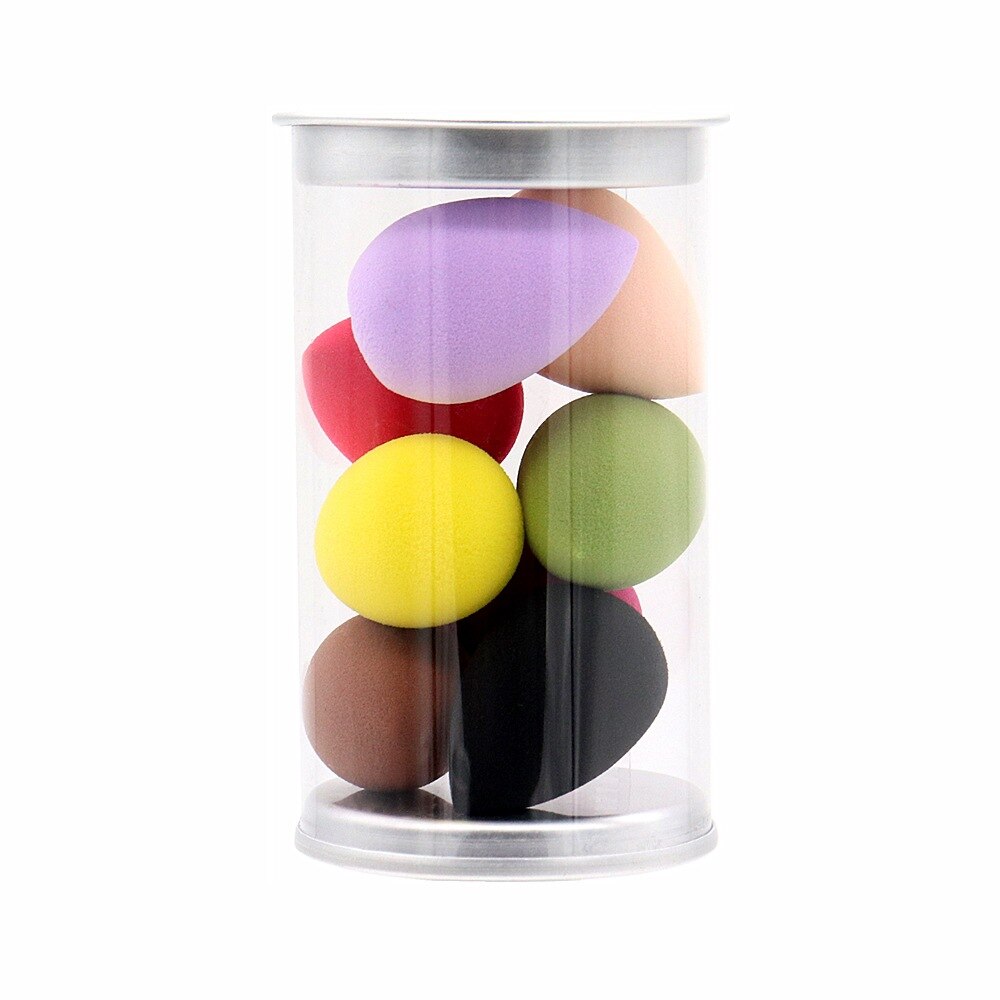 8Pcs Mini Makeup Sponge Blender Tool with Storage Box