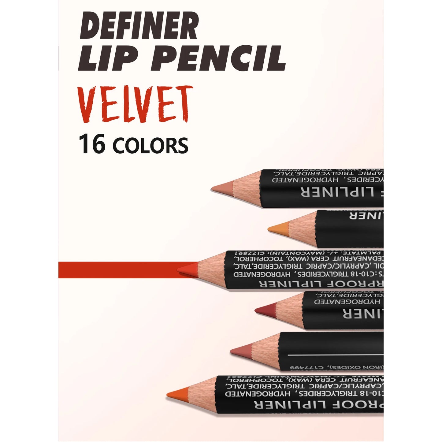 14 Color Nude Matte LipLiner Pencil Long-lasting Waterproof