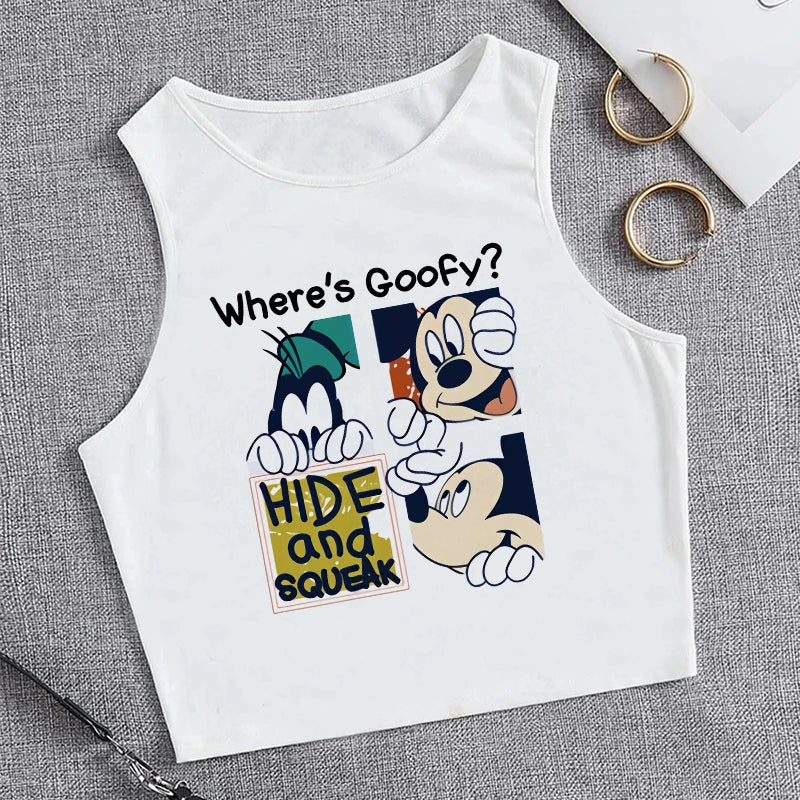 90s Disney Crop Top T-shirt Women