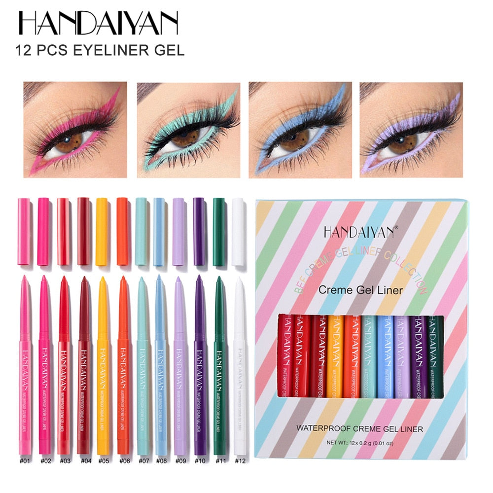 HANDAIYAN Matte Liquid Rainbow Eyeliner Makeup Waterproof