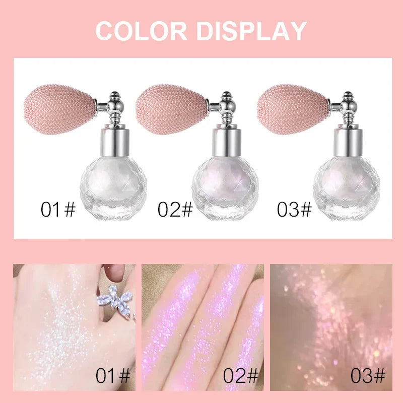 Fashion Highlighter Powder Spray For Face Body Highlight Makeup