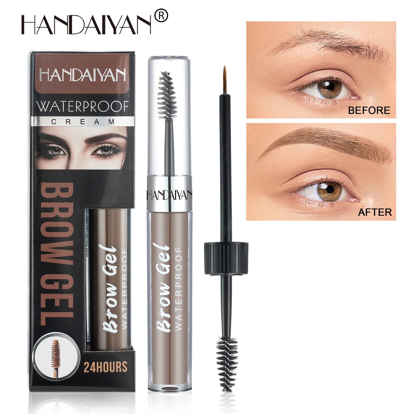 HANDAIYAN Color Liquid Eyebrow Cream Gel Waterproof