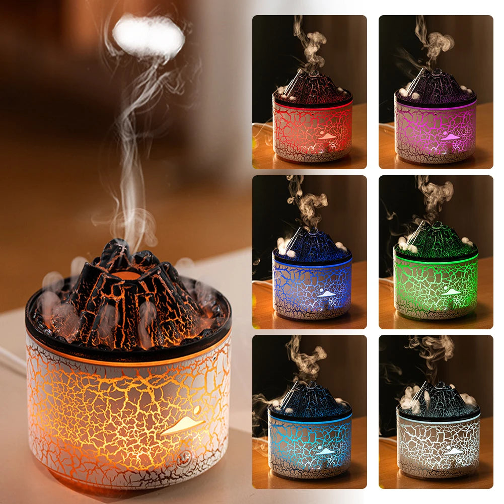 180ml Volcanic Flame Aroma Oil Diffuser Multifunctional Air Humidifier