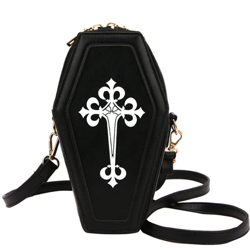 Retro Gothic Shoulder Bag Coffin Shape