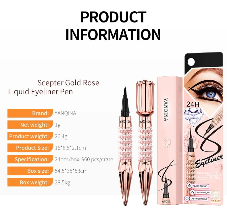 Liquid Eyeliner Pen Waterproof Black Long-Lasting