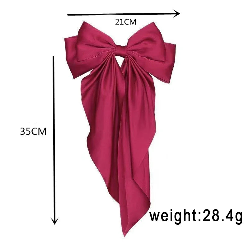 Chiffon Bow Hair Clip Women Large Bowknot