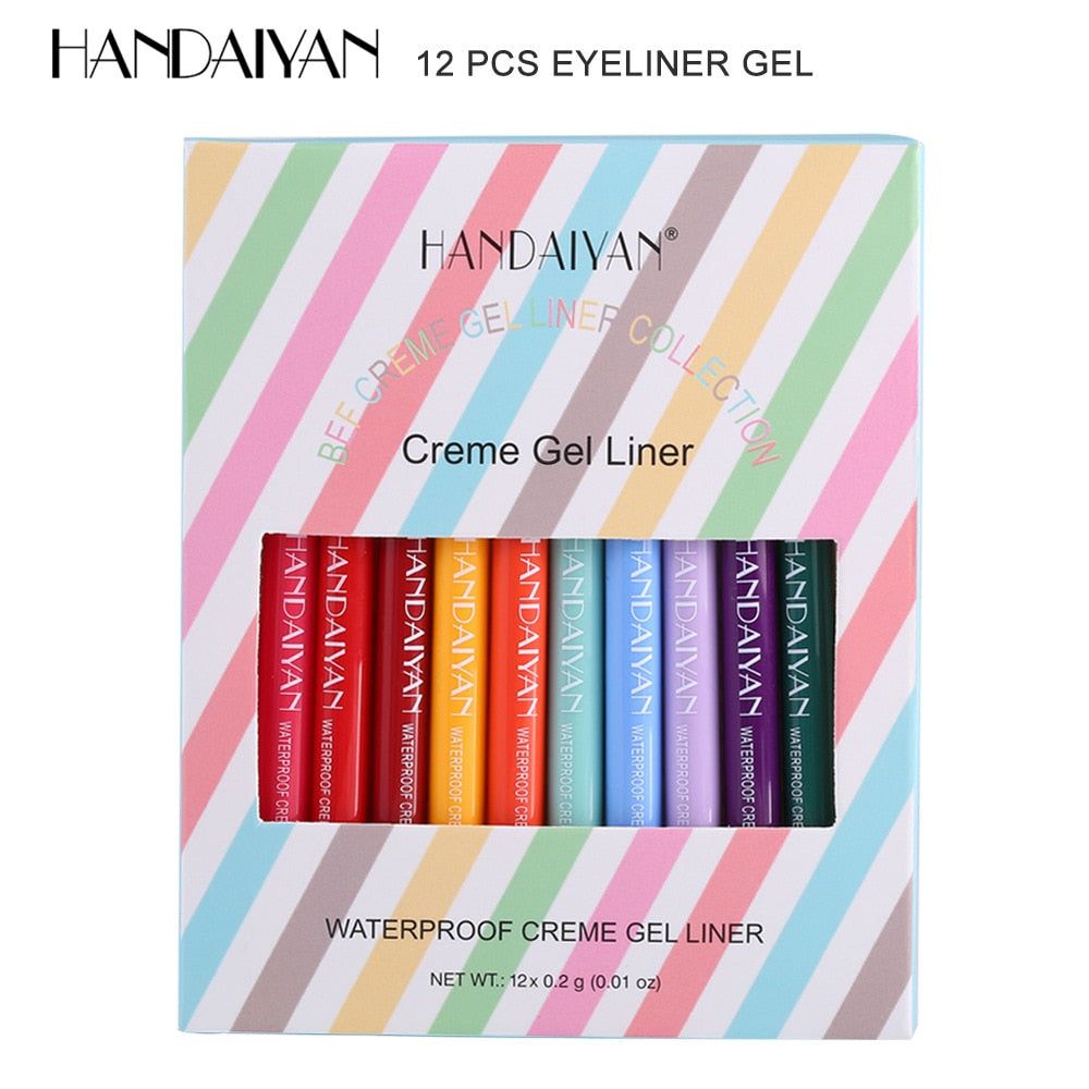 HANDAIYAN Matte Liquid Rainbow Eyeliner Makeup Waterproof