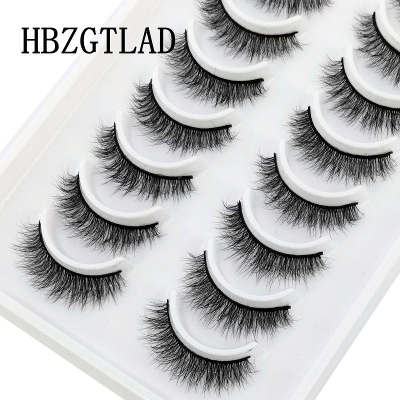 10 Pairs Natural False Mink Lashes Extension