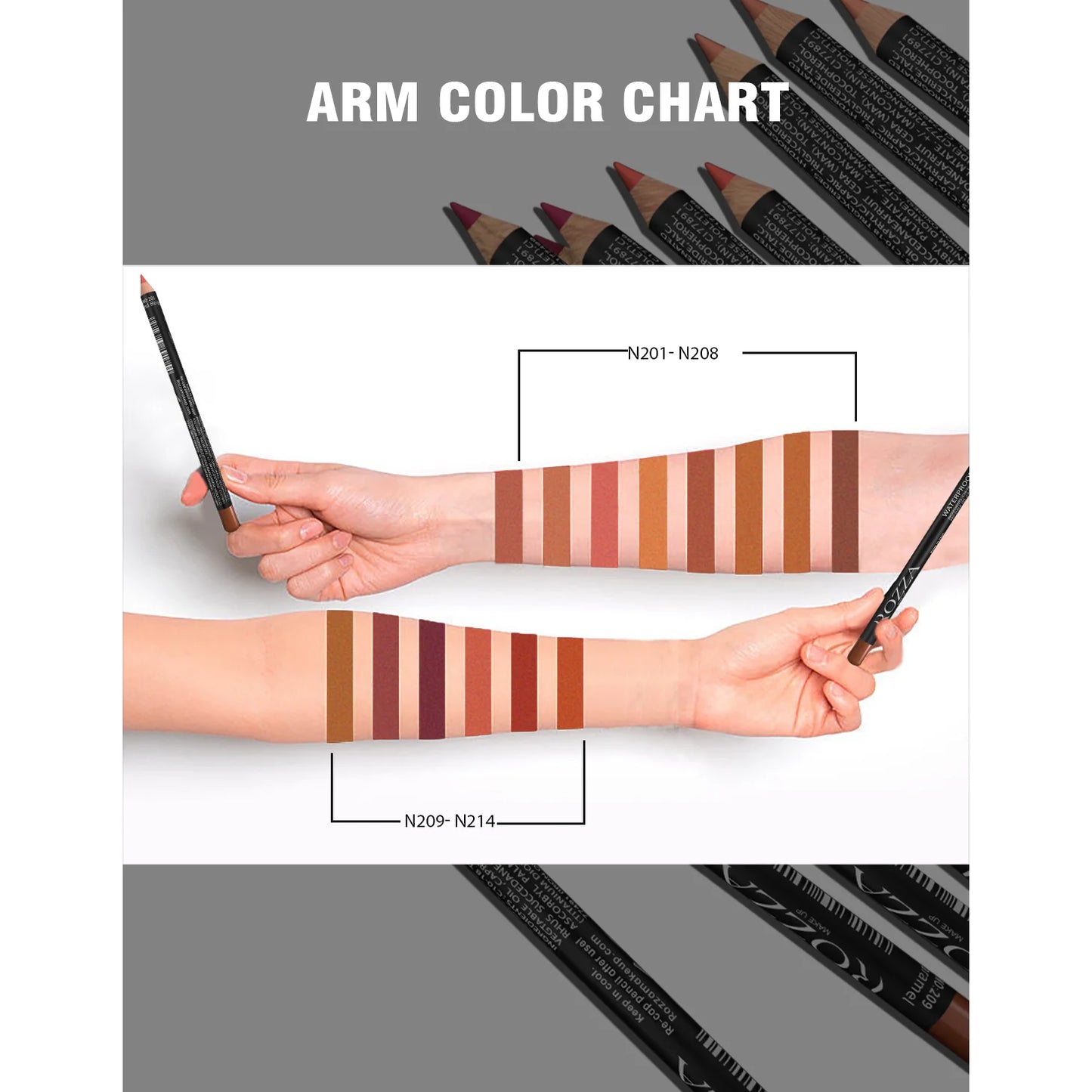 14 Color Nude Matte LipLiner Pencil Long-lasting Waterproof