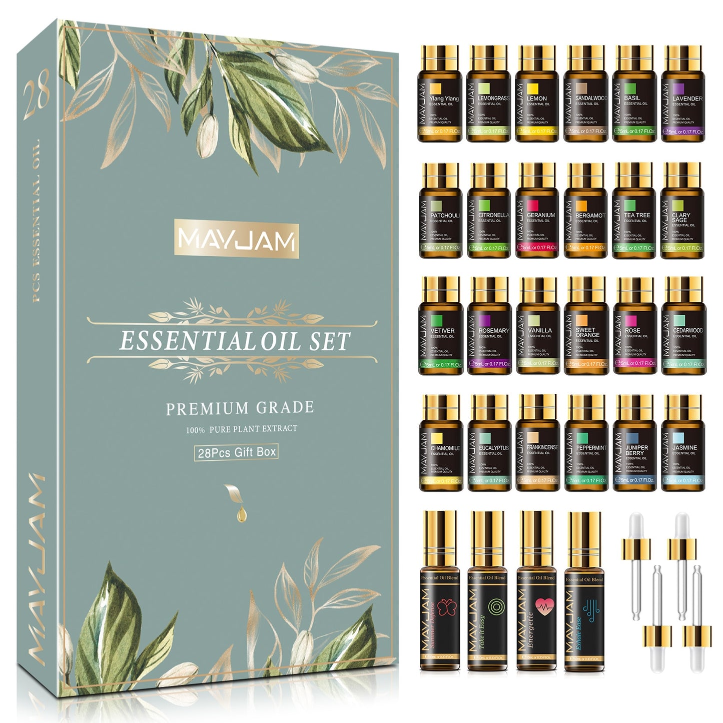 28pcs Pure Natural Essential Oils Gift Set